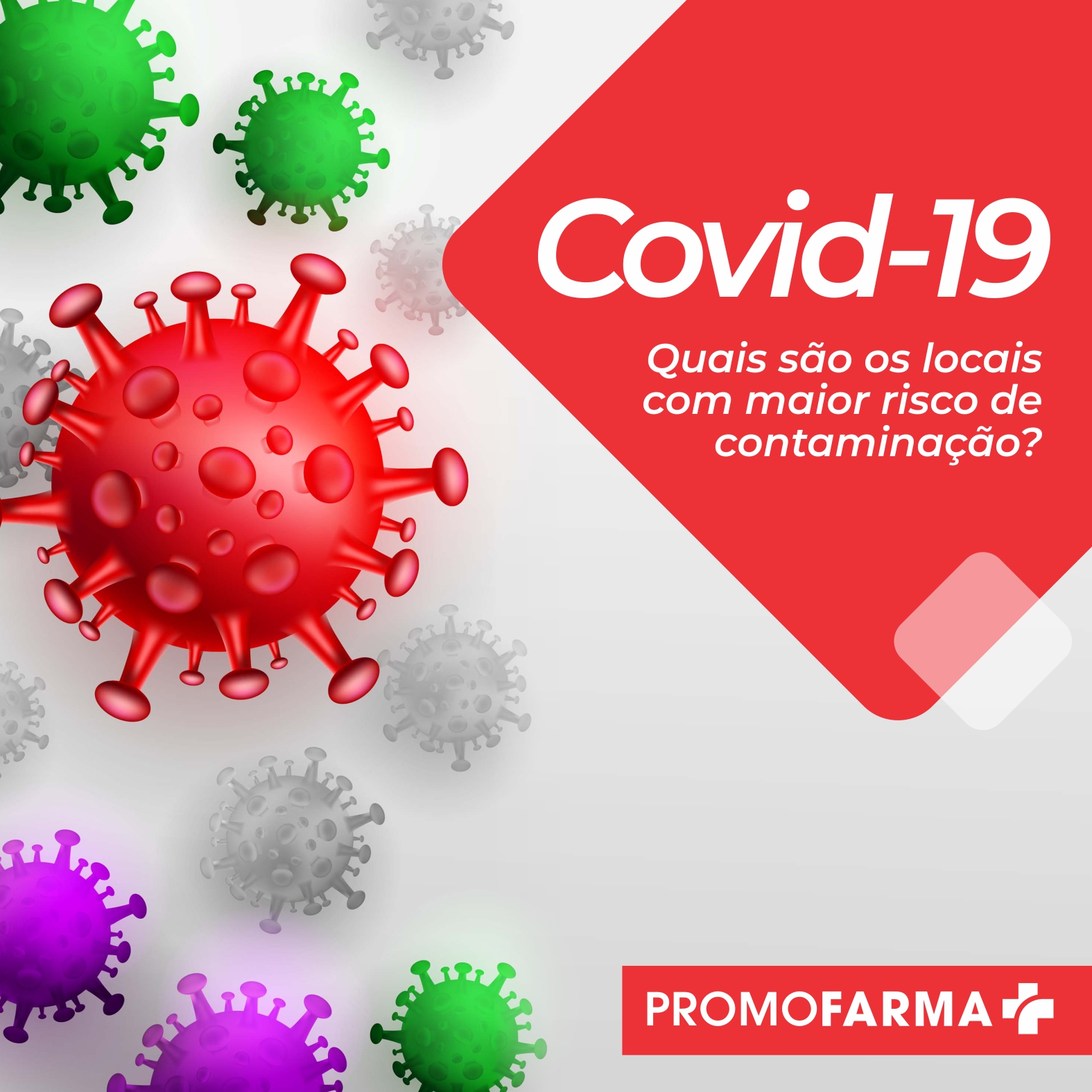 Você sabe quais são os locais com maior risco de contaminação de Covid-19?